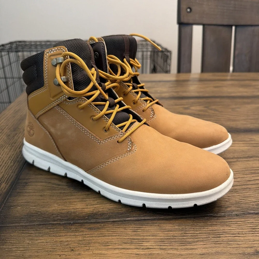 Timberland Graydon Chukka Wheat Leather Boots Mens 9 …G7